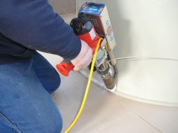 Welding with sheet extruder